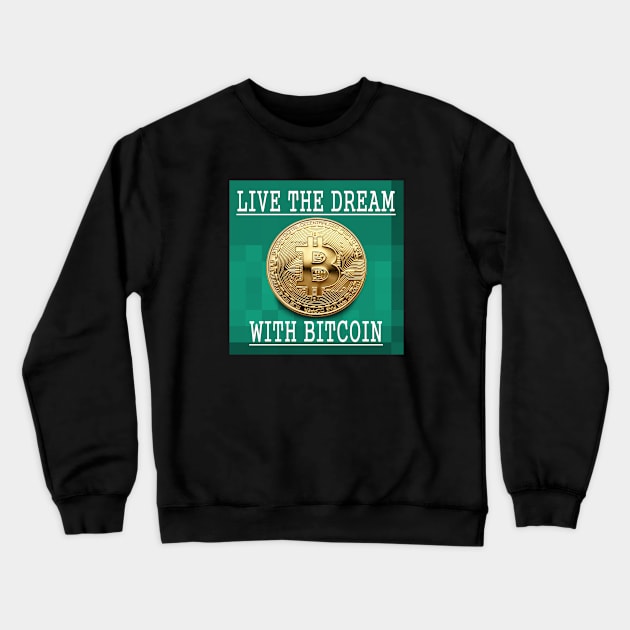 Bitcoin Gold Cryptocurrency Digital Assets Crewneck Sweatshirt by PlanetMonkey